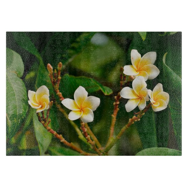 Yellow Frangipani Schneidebrett (Vorderseite)