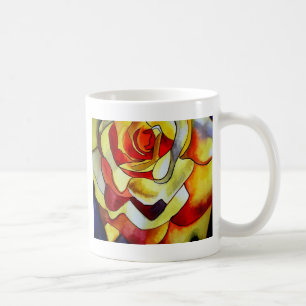 Yellow Freesia Aquarell Originalkunst Blume Kaffeetasse