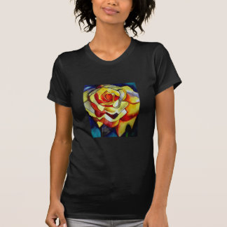 Yellow Freesia Aquarell Originalkunst Blume T-Shirt