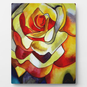 Yellow Freesia Blume Aquarellmalerei Fotoplatte