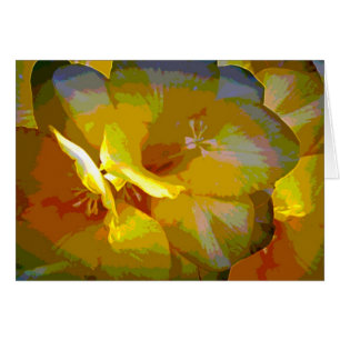 Yellow Freesia Digital Manipulation