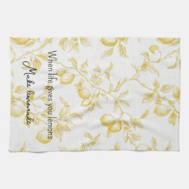 Yellow Fruit Lemons Make Lemonade Geschirrtuch