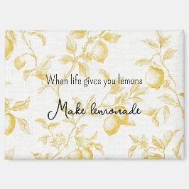 Yellow Fruit Lemons Make Lemonade Magnet