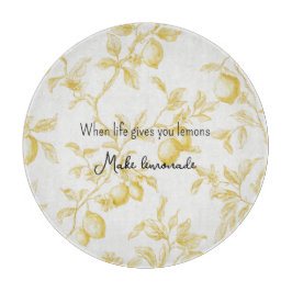 Yellow Fruit Lemons Make Lemonade Schneidebrett