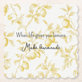Yellow Fruit Lemons Make Lemonade Untersetzer