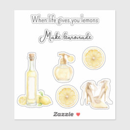 Yellow Fruit Lemons Make Lemonade (version 2) Aufkleber