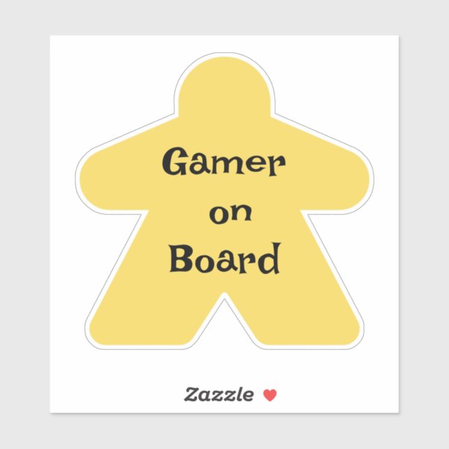 Yellow gamer Custom Cut Vinyl Sticker (Blatt)