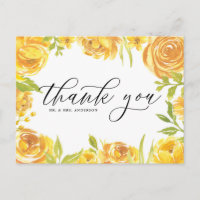 Yellow Garden Rose Rahmen Wedding Danke