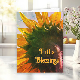 Yellow Garden Sonnenblume Litha Summer Solstice Karte
