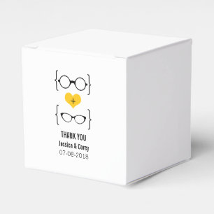 Yellow Geeky Glasses Gastgeschenk Hochzeit Boxes Geschenkschachtel