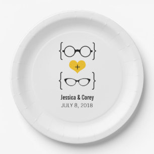Yellow Geeky Glasses Paper Tellers Pappteller
