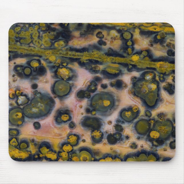 Yellow gepunktet Ocean Jasper Mousepad (Vorne)