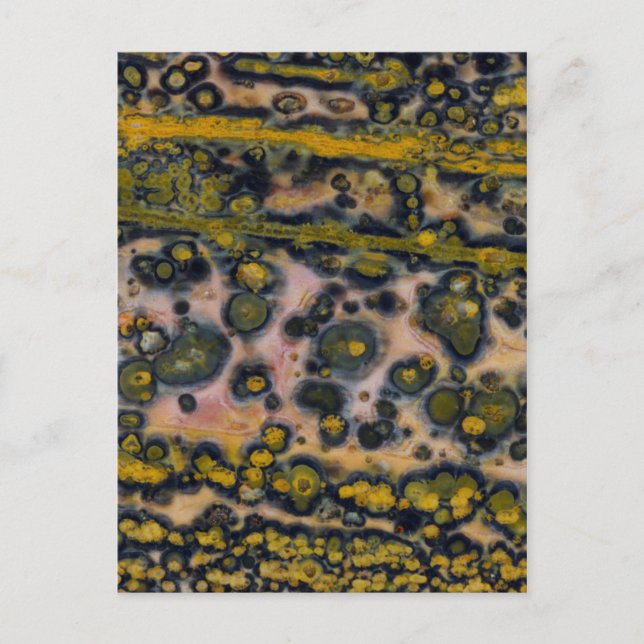 Yellow gepunktet Ocean Jasper Postkarte (Vorderseite)