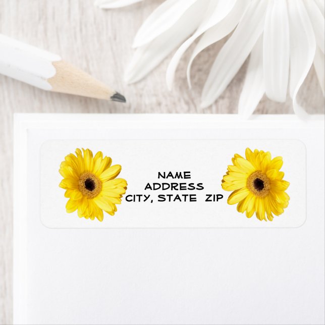 Yellow Gerber Daisy Nah Up Foto Custom (Insitu)