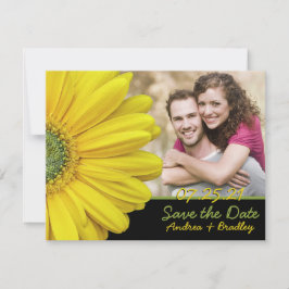 Yellow Gerbera Daisy Foto Wedding Rett Date Save The Date