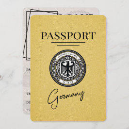 Yellow Germany Passport Save the Date