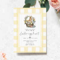 Yellow Gingham Bunny Easter Egg Hunt