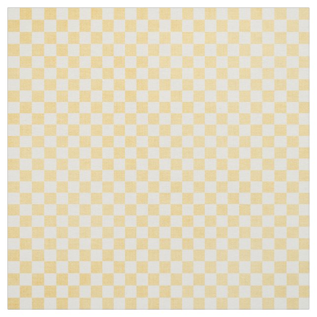 Yellow Gingham Fabric Stoff (Muster)