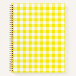 Yellow Gingham Notebook Notizbuch