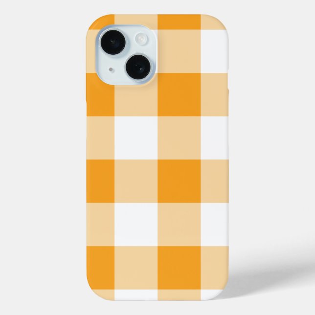 Yellow Gingham Pattern Case-Mate iPhone Hülle (Rückseite)