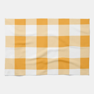 Yellow Gingham Pattern Geschirrtuch