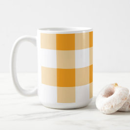 Yellow Gingham Pattern Kaffeetasse