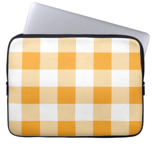 Yellow Gingham Pattern Laptopschutzhülle