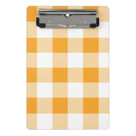 Yellow Gingham Pattern Mini Klemmbrett