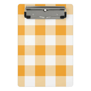 Yellow Gingham Pattern Mini Klemmbrett