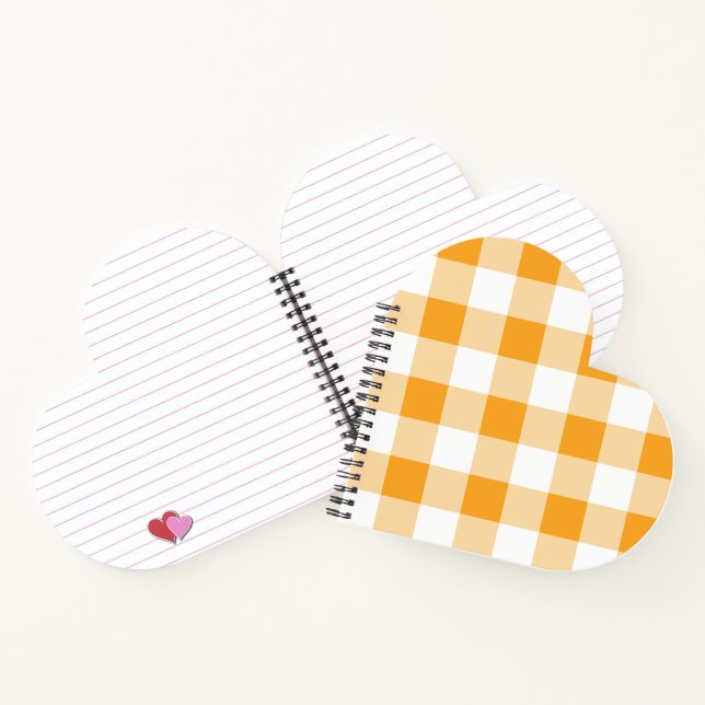 Yellow Gingham Pattern Notizbuch (Innenseite)