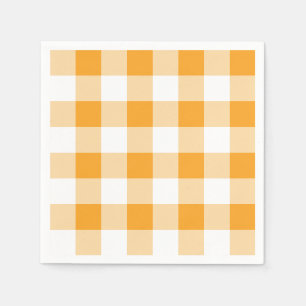 Yellow Gingham Pattern Serviette
