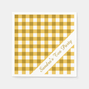 Yellow Gingham Serviette