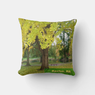 Yellow Gingko Tree - Boston Public Garden Kissen