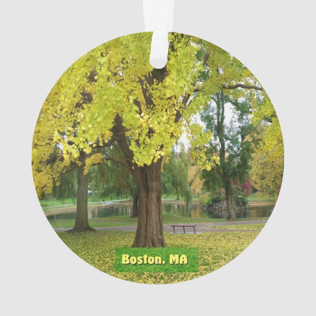 Yellow Gingko Tree Ornament (Rückseite)