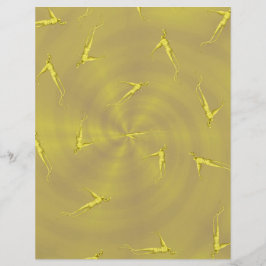 Yellow Ginseng Man Scrapbook Paper 2-Sided Page