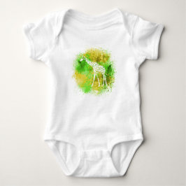 Yellow Giraffe Baby Strampler