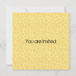 Yellow Giraffe Print Baby Showeinladungen Einladung