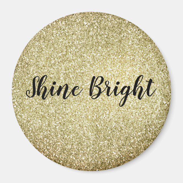Yellow Glitz Glitzer Magnet (Vorne)
