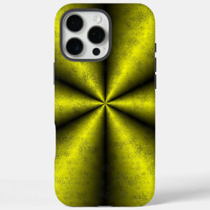 Yellow Gold Black Rainbow in Leather optik iPhone 16 Pro Max Hülle