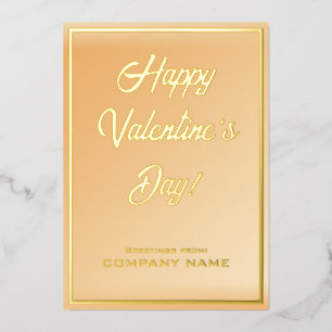 Yellow Gold Business Valentine Foil Card Folieneinladung