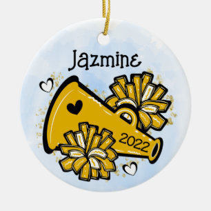 Yellow Gold Chement Ornament Megaphone Pom Niedlic