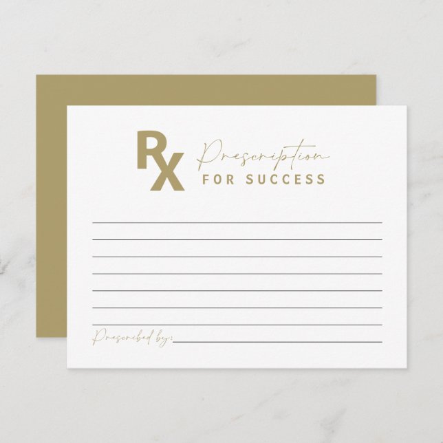 Yellow Gold Nurse Graduation Advice Card Begleitkarte (Vorne/Hinten)