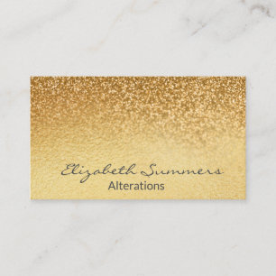 Yellow Gold Ombre Glitzer Metallic Foil Elegant Visitenkarte