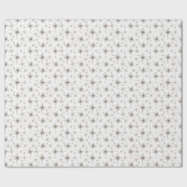 Yellow-Gold Snowflakes Geschenkpapier