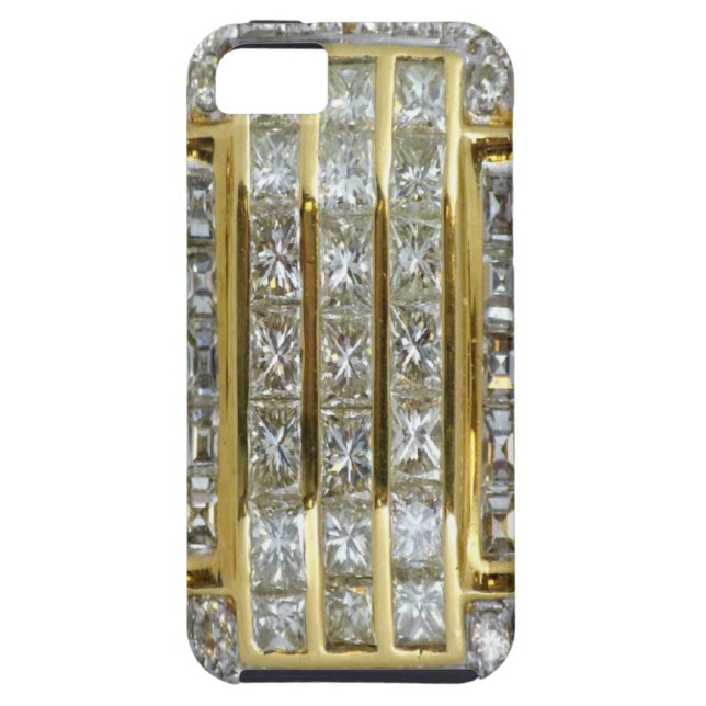 Yellow Gold und Diamond Art iPhone 5 Fall Case-Mate iPhone Hülle (Rückseite)