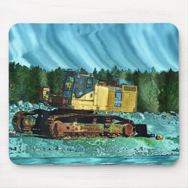 Yellow Grader Earth Mover Art Mousepad (Vorne)