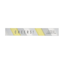 Yellow & Gray Bold Stripes Cheques New Year Addres