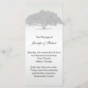 Yellow Gray Silver Mossy Oak Hochzeitsprogramm Programm