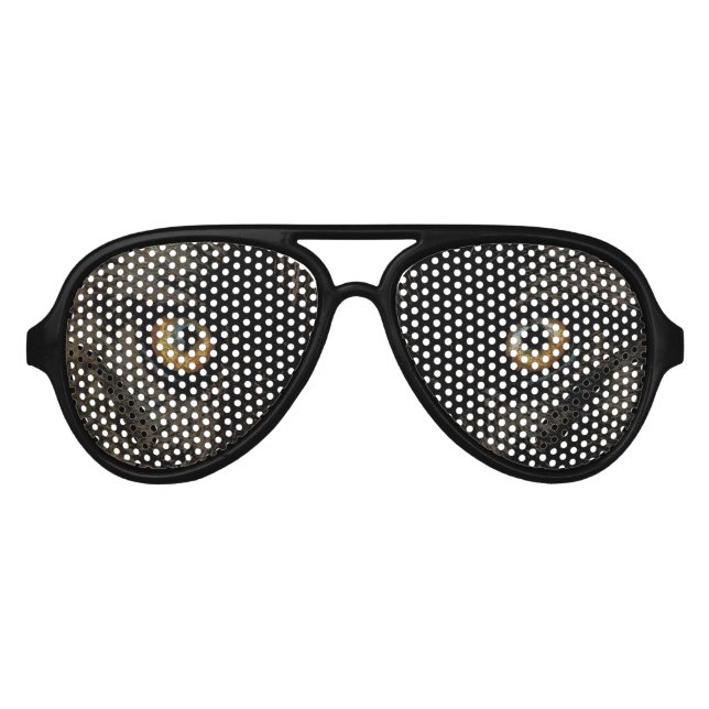 Yellow Gray Wolf Eyes - Wildlife Partybrille (Vorderseite)
