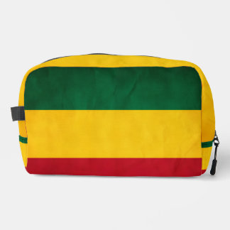 Yellow, green and red colors on toiletry bag waschbeutel